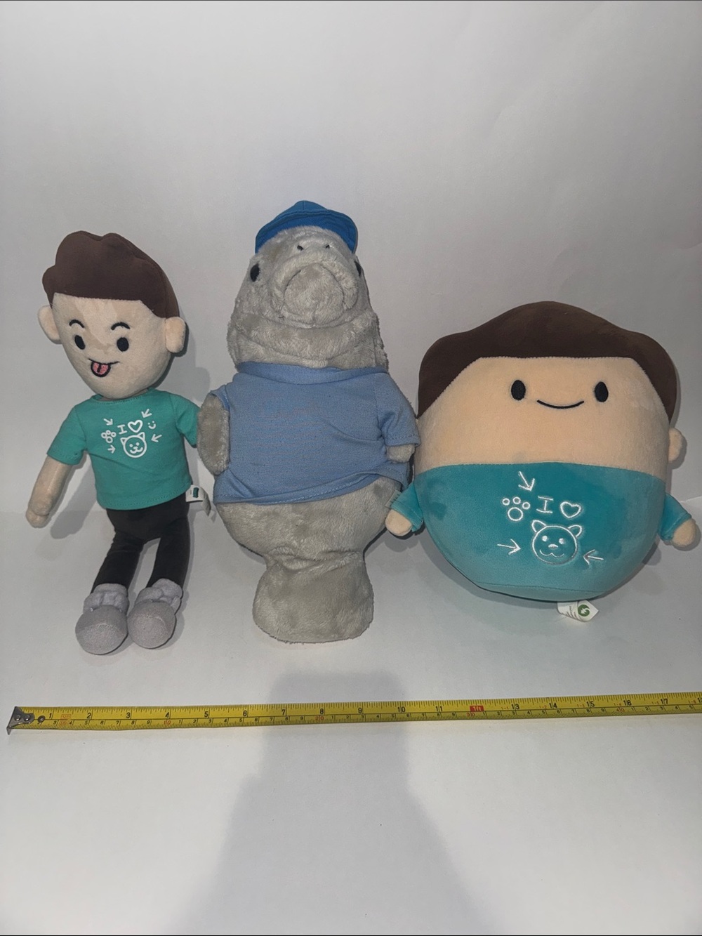 Denis plush LOT Denis Squishy, Messenger Manatee, Denis Plushy Teal